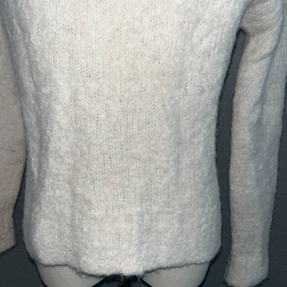 MADEWELL ALPACA BLEND CREAM TURTLE NECK NUBBY KNIT SWEATER - EUC - SIZE S - Picture 3 of 14